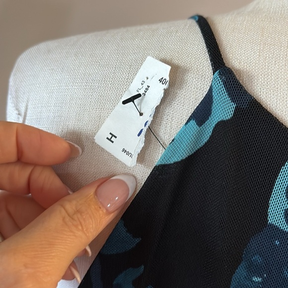 Alexa B maxi / midi mesh evening dress stretch halter waisted flowy floral 12 - Picture 8 of 14